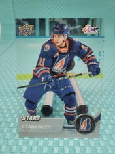 2021-22 Upper Deck CHL Logan Stankoven Clear Cut Parallel Stars SP PRC #304