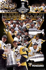 Pittsburgh Penguins 2017 Stanley Cup Back-to-Back CELEBRATION NHL 24x36 POSTER