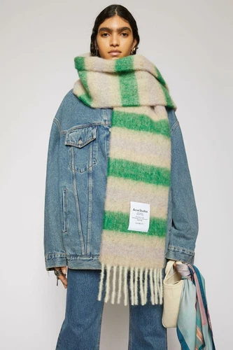 DE Neu Acne1 Studios Schal Schals Warme Tartan Wrap Rainbow Wool Pashmina Schal - Bild 7 von 49