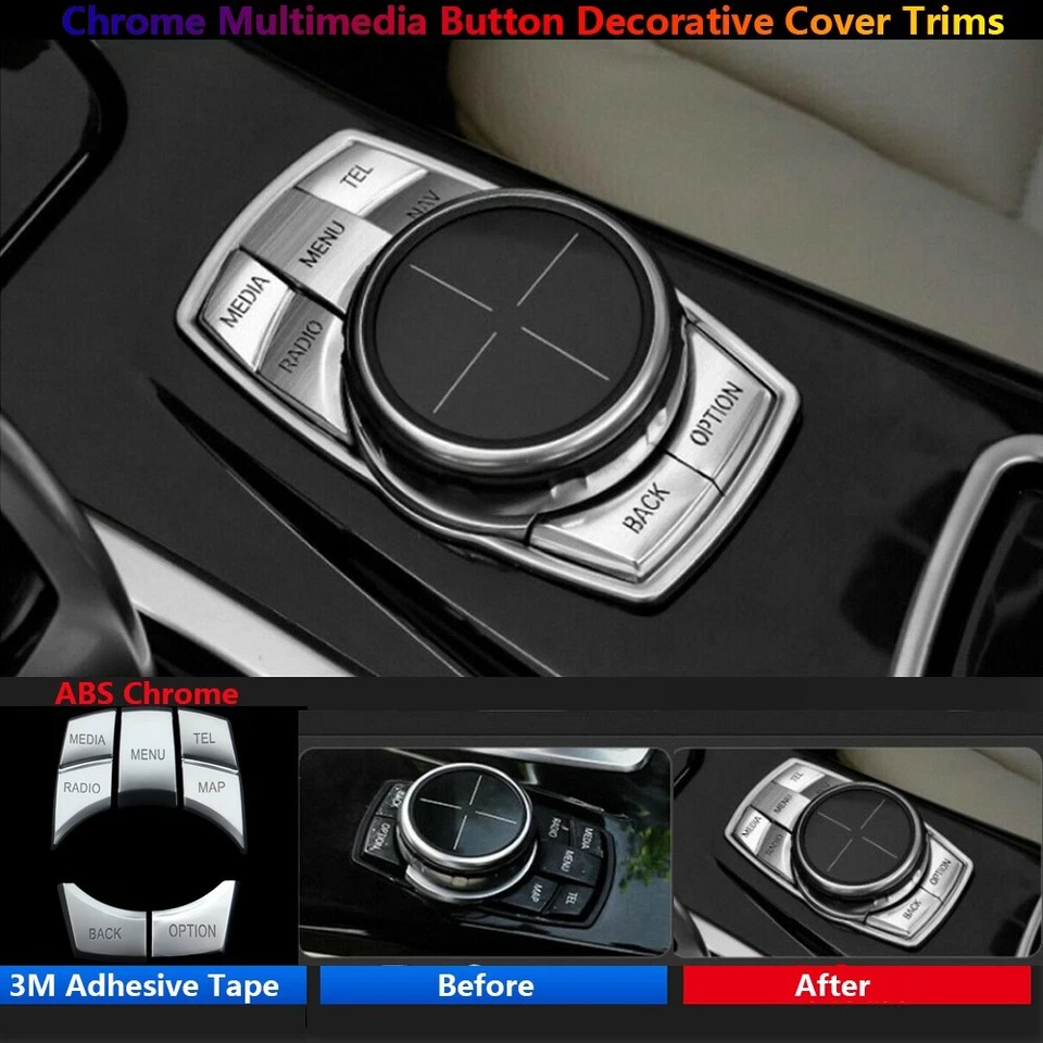 Cubierta de botón multimedia para BMW 1 2 3 4 5 6 7 X1 X3 X4 X5 X6 F20 F10 F07 Foto 4 de 4