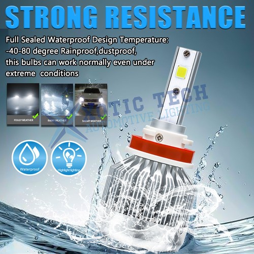 Ice Blue H11 H8 LED Headlight Conversion Kit Low Beam Bulbs Super Bright 6000LM - Picture 5 of 11