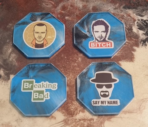 "Breaking Bad" Coaster set with holder - Made by Melb Artist - Picture 5 of 5