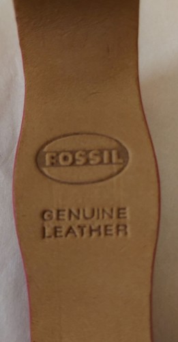 VTG Fossil Women's Wristwatch - Pink Leather Band -ES-9864 -NIB - Let's Fly Away - Picture 5 of 11