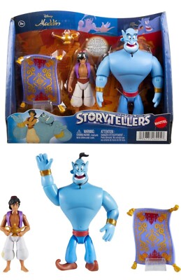 Disney Aladdin Storytellers Pack of 3 Figures Genie, Aladdin and Magic Carpet