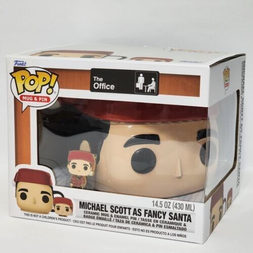 Funko Pop! Mug & Pin The Office Michael Scott as Fancy Santa - Picture 1 of 1