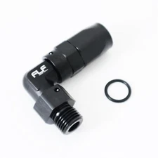 Swivel Hose End (Braided Rubber) - 90 Degree ORB - -12 AN Hose - 12 ORB