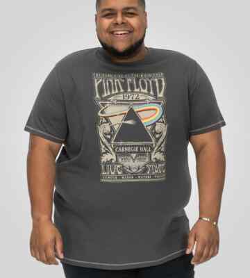 D555 Duke Big Herren Pink Floyd Printed T-Shirt Official Licensed Product 601721-K