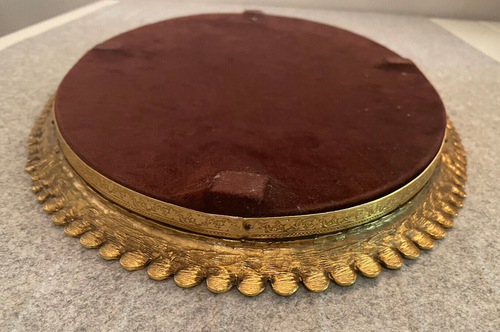 Vintage Mirrored Dresser Vanity Tray Gold Gilt Ornate Hollywood Regency 11 ½”x19 - Picture 5 of 6