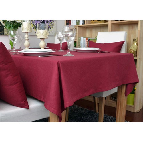 Plain Cotton Table Cloth Dining Kitchen Tablecloth Wedding Party Desk Cover Home - Picture 23 of 36