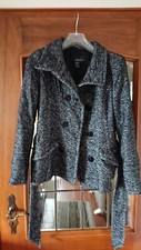 Mango Damen Jacke Pepita dunkelgrau gebraucht Größe EU=M / DE=S