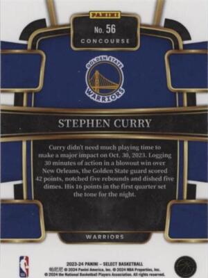 2023-24 Panini Select - Stephen Curry #56 for sale | eBay