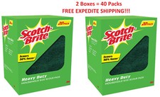 Scotch-Brite Heavy Duty Scour Pads 40ct. 2 BOXES SEALED -- EXPEDITE SHIPPING
