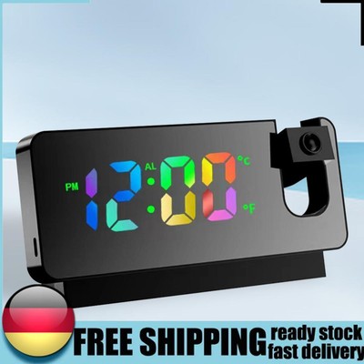 Digital Mirror Surface Alarm Clock Mute Clock Multifunctional for Bedroom Office
