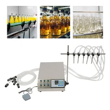 6 Heads Liquid Filling Machine 10-5000ml Automatic Digital Control Bottle Filler