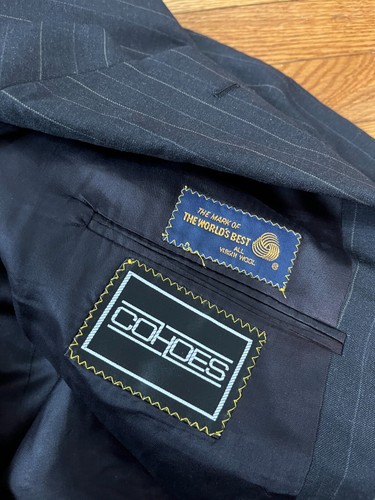 Polo University Club Ralph Lauren Mens Blazer Jacket Size 44R Gray Striped Wool - Picture 5 of 10