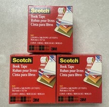  Lot of 3  SCOTCH BOOK TAPE 2 IN/PO X 540 IN/PO 15 YD 50.8 MM X 13,7 M Fit C-27