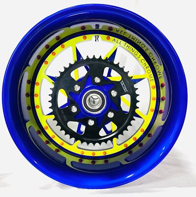 WINGED WHEEL青色★NO.350 ZX-14R 360 FAT TIRE BLUE & ORANGE SWITCHBACK WHEELS 12-20