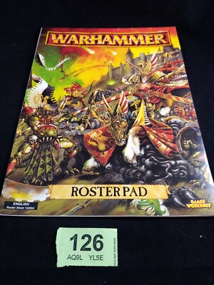(G126) Warhammer Fantasy Rosta Pad with 22 blank rosta pages
