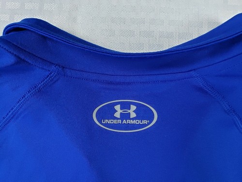 Under Armour Men's 3/4 Zip Lightweight Royal Blue LS Pullover / Shirt Size Small - Picture 7 of 7