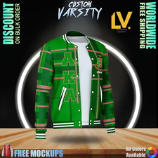 Varsity Letterman Jacket Personalizable for Men Women and Kids Soccer Rugby Gift