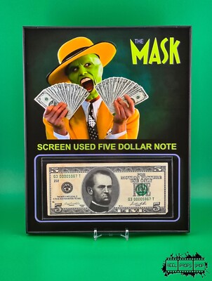 THE MASK PROP - SCREEN USED - FRAMED PROP $5 BILL - JIM CARREY | eBay