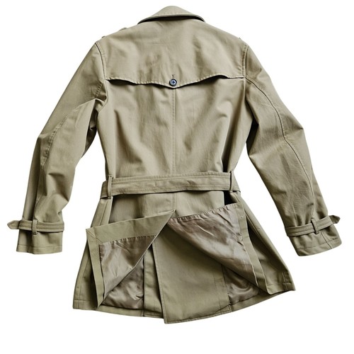 Banana Republic Trench Belt Coat Tan Double-Breast Water Resistant Mens Size M - Picture 22 of 24