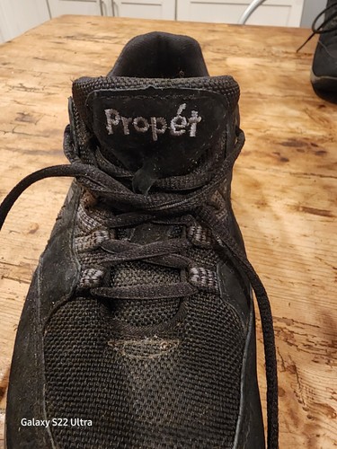 Schwarze Wildleder Propet geschnürte Wanderschuhe zweimal getragen! EUC 8M - Bild 5 von 10