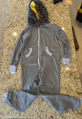 Sofa Killer Unisex Gray one piece with Fur Hood size Medium
