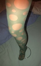Collant Vintage Calzedonia Velato a Pois diversi più Chiari Mis.3 (M) Col. Verde