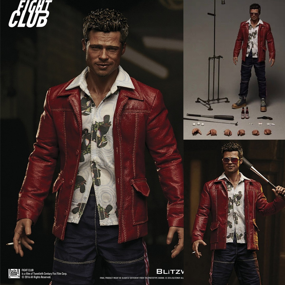 Blitzway fight club フィギュア　ファイトクラブ　1/6 Blitzway Fight Club Taylor Brad Pitt Red Jacket Ver 1/6