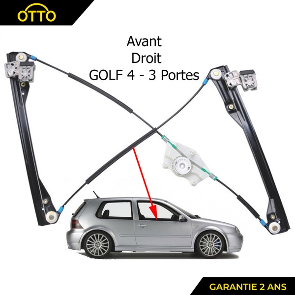 Mechanismus Fensterheber Vorne Rechts FüR Volkswagen Golf 4 - 3 TüRen =-image