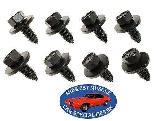 Set Of 8 Bumper Bracket To Body Bolts - Fits Mopar Dodge Charger, Challenger, Dart, Cuda & More - New OEM Style