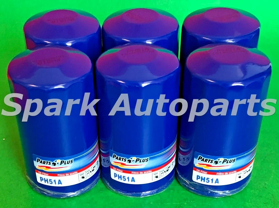 Estuche de 6 PIEZAS DE FILTRO DE ACEITE DE MOTOR PLUS PH51A para Chevrolet Blazer, GMC, PH3980 Foto 2 de 4