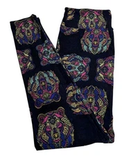 LuLaRoe Leggings OS One Size Rare UNICORN Animal Tribal MOSAIC BEAR Colorful Zoo