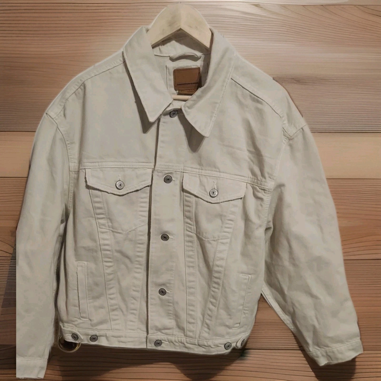 American Eagle Outfitters Mens Jacket Denim White 90s Boyfriend Front Size M
Opens in a new window o