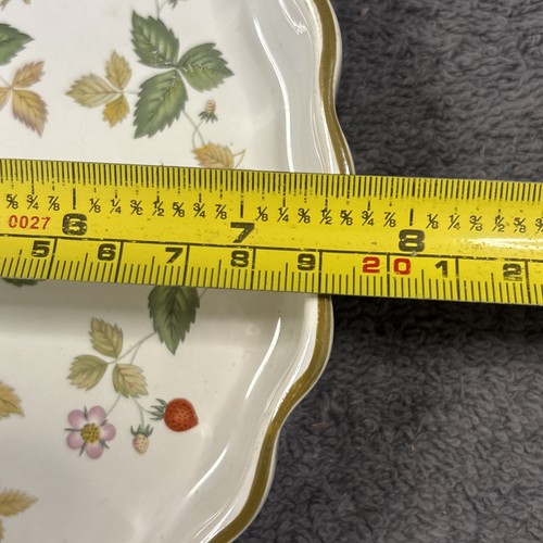 Wedgwood Wild Fragola Quiche Crostata Scanalata Teglia da Forno 7,5” Cerchio Oro Inghilterra - Foto 5 di 6