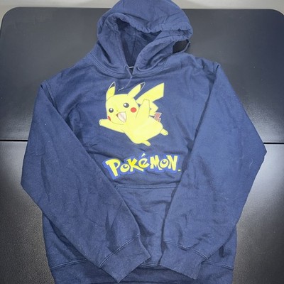 Pokemon Company Rare Pikachu 2016 Nintendo Navy Pikachu Hoodie Adult Small S
