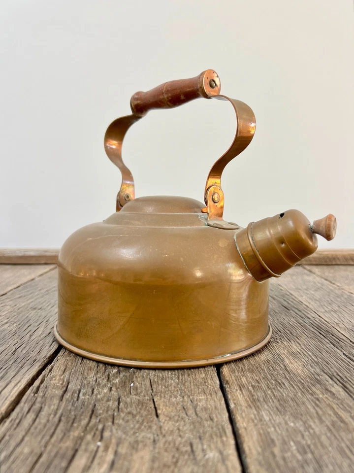 Tetera de cobre vintage - Tetera de cobre ODI hecha en Portugal Foto 3 de 4