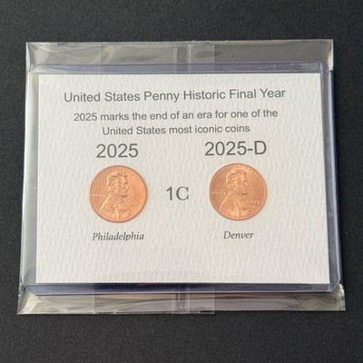 Historic Last Penny Set 2025   P & D Mint Coin Set   Uncirculated