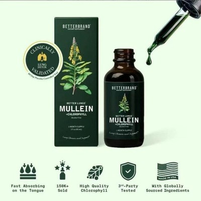 Betterbrand Better Lungs Mullein Leaf Extract Lung Cleanse & Support