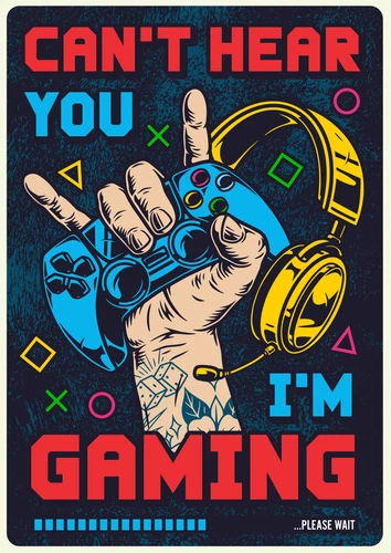 Gaming Gamer Area Do Not Disturb Sign Self Adhesive Vinyl Sticker