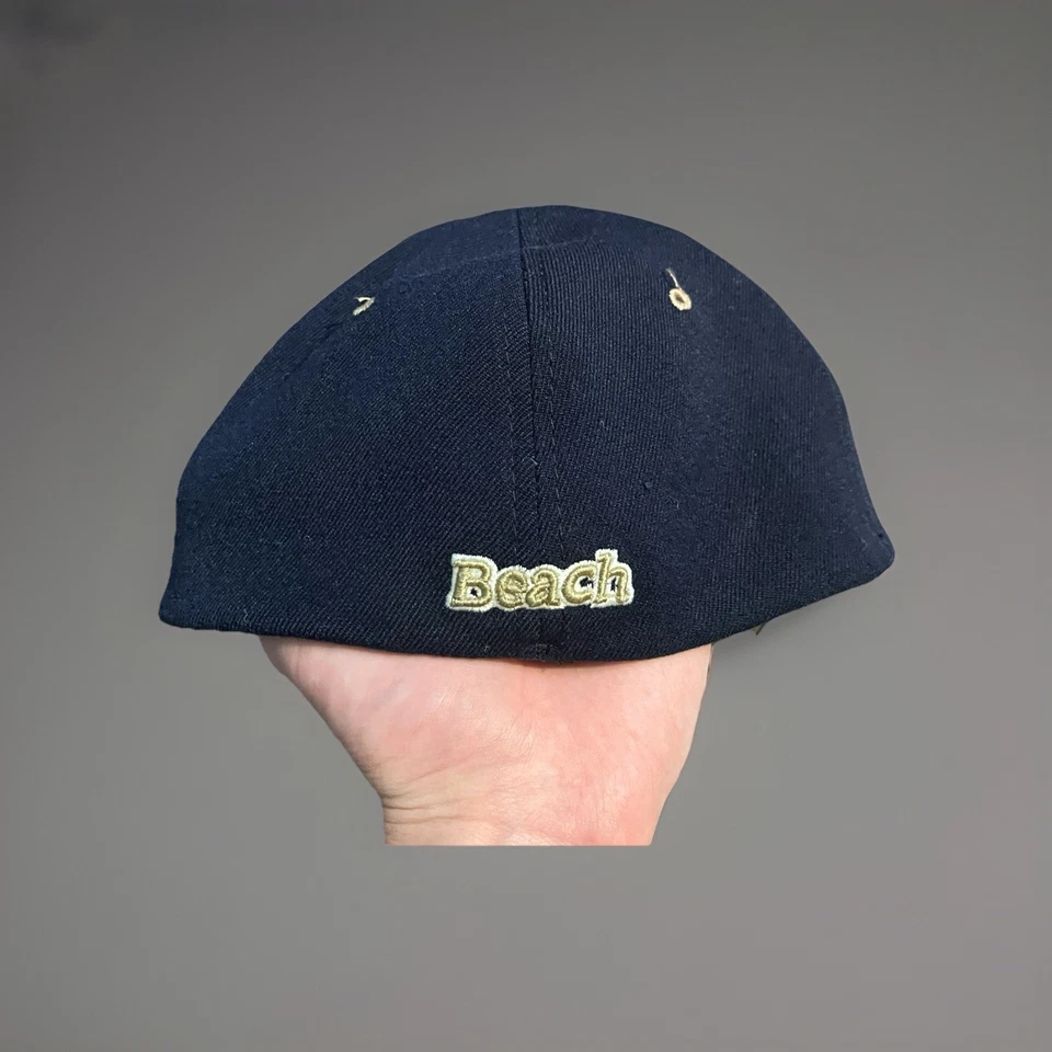 Vtg 2000s NCAA Long Beach University Embroidered Navy Blue and Tan Baseball Cap - Image 2 of 4