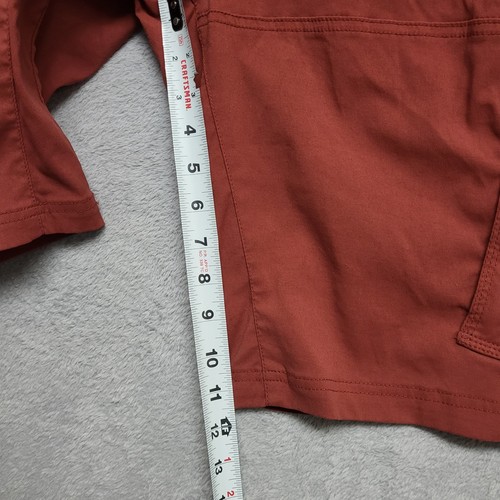 Prana Zion Shorts Mens 34 Red Stretch Belted Cargo Hiking Outdoor 11.5" Casual - Picture 6 of 9