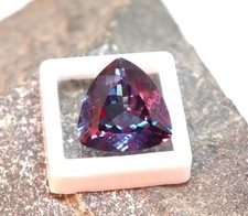 10 Ct Natural AA CERTIFIED Alexandrite Color Change Trillion Cut Loose Gemstone