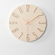 Wall Clock Silent 30CM Round Quartz Hanging Clock for Home Office Living Room UK