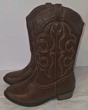 Cat & Jack Big Girls Cowboy Boots Brown Size2