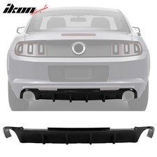 Fits 13-14 Ford Mustang V6 Gt Gloss Black Pp Rear Diffuser Lip W V1 Style Fin Fits 13-14 Ford Mustang V6 Gt Gloss Black Pp Rear Diffuser Lip W V1 Style Fin