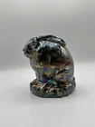 Fenton Large Amethyst Carnival Glass Rabbit Figurine