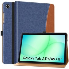 MoKo Case for Samsung Galaxy Tab A11 /A9 Plus 11 Inch, A Denim Blue Brown