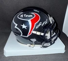JAYLIN NOEL signed auto HOUSTON TEXANS Mini Football Helmet w/ COA JSA WC332787
